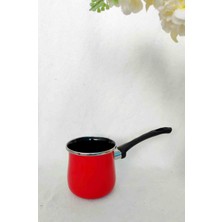 Kırmızı Emaye Kahve Cezve 750 ml 10 cm Yumurta Haşlama