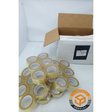 Çift Taraflı Bant 48MM x 25M Şeffaf Filmik (36 Adet) - Güçlü, Şerit Montaj ve Çok Amaçlı Kullanım
