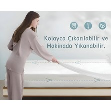 Ortopedik Bel ve Sırt  Için Üretilmiştir Kuştüyü Uyku Pedi,yatak Koruyucusu ,kalınlığı 7 cm ,2 Adet Yastık Kılıfı Hediyeli