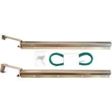 Koral Alüminyum Kare Sistem 80×30 cm Bronz Çamaşırlık