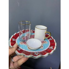 Olbia Renkli Cam Kahve Sunum  Seti