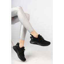 Siyah Unisex Triko Sneaker Rahat Hava Alabilen Kokusuz Spor Ayakkabı 4555