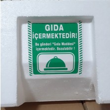 Gıda Içermektedir Etiketi, Soğuk Zincir Etiketi Kargo Ürün Uyarı Etiketi 100 Adet