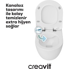 Free Rim-Off Duroplast Yavaş Kapanan Klozet Kapaklı Beyaz Set