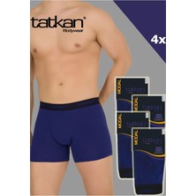 Tatkan 4'lü Erkek Penye Modal Boxershort