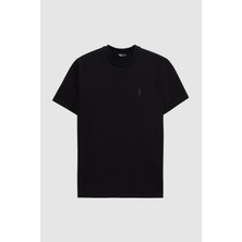 Twn Slim Fit Siyah Baskılı T-Shirt 4EC14ORT12025
