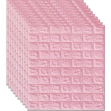 Renkli Duvarlar Kendinden Yapışkanlı Oda Salon Ofis Pembe Duvar Kağıdı Paneli NW03