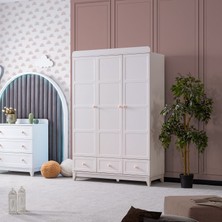 Berlin 3 Kapılı Dolap - Pembe