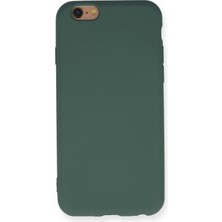 Newface iPhone 6 Kılıf Nano Içi Kadife Silikon - Koyu Yeşil