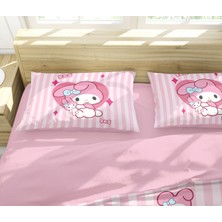 My Melody 3D Dijital Baskılı Çift Kişilik Nevresim Takımı Kız Çocuk Nevresim Takımı