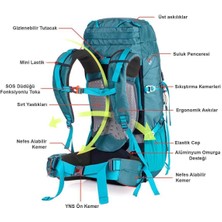 Naturehike 55+5 Lt Trekking Sırt Çantası Yeşil