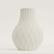 Dalga Dokulu Dekoratif Vazo