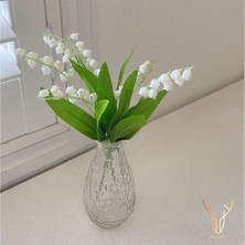Fransız Buble Designe Mini Cam Vazo - 14 cm