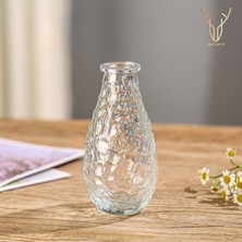 Fransız Buble Designe Mini Cam Vazo - 14 cm