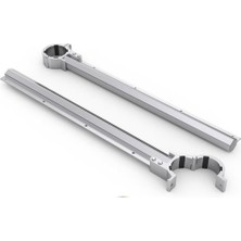 Koral Alüminyum Sabit Tırnaklı Eko Yuvarlak Sistem Antrasit Çamaşırlık