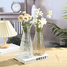 Çam Dalı Scandinavian Şeffaf Vazo - 22,5 cm