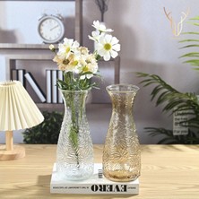 Çam Dalı Scandinavian Şeffaf Vazo - 22,5 cm