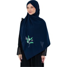 Zaytoon Tesettür Şal, Filistin Zeytin Dalı Nakışlı Şal, Zarif ve Şık Tasarım
