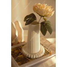 Bemerna Deco Elite Dekoratif Vazo Seti, Iskandinav Vazo Seti, Iskandinav Vazo, Bubble Tabak (Kırık Beyaz Boya+Vernikli) 1 Adet