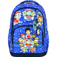 Paw Patrol Mavi Köpekli Üçlü Erkek Çocuk Ilkokul Okul Çantası Seti (Çanta Termal Beslenme Çantası Kalemlik)