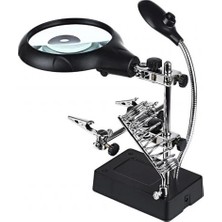 -Masa Üstü Mandallı ,2.5X90MM, 7.5X34MM Mercekli ,adaptörlu Işıklı Büyüteç