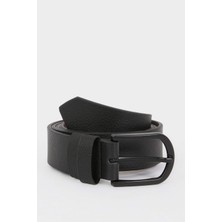 DeFacto Erkek Oval Toka Suni Deri Jean Kemeri Y6450AZNS