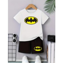 Calp Teks Batman Baskılı Şort/t-Shirt Alt-Üstyazlık Takım