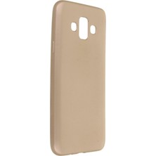 Newface Samsung Galaxy J7 Duo Kılıf First Silikon - Gold