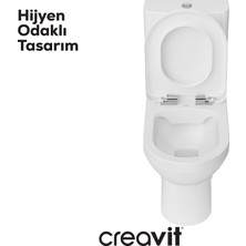 Letoon Rim-Off Duroplast Yavaş Kapanan Klozet Kapaklı Beyaz Set