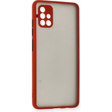 Newface Samsung Galaxy A51 Kılıf Montreal Silikon Kapak - Kırmızı