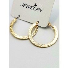 Altın Sarısı Halka Kararmaz Lüks Küpe