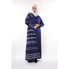 Harika Wear Akşam Yıldızı Kraliyet Işlemeli Lacivert Ferace (Iç Elbise Dahil Değil)