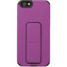 Newface iPhone 6 Kılıf Mega Standlı Silikon - Mor