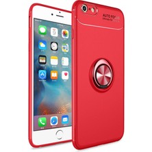 Newface iPhone 6 Kılıf Range Yüzüklü Silikon - Kırmızı