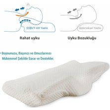 Soub Sleep Home Güzellik Beauty Ortopedik Visco Yastık, Anti Horlama 35X65 cm