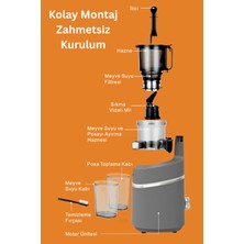 Slow Juicer Yavaş Sıkım Katı Meyve Sıkacağı Sorbe ve Dondurma