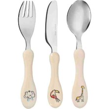 Porland Baby Tropical Çocuk Çatal Kaşık Bıçak Takımı 3 Parça