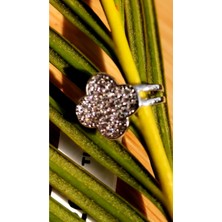 Monalisa Home Lüks Çelik Gümüş Renk Kıkırdak Küpe