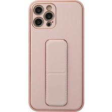 Newface iPhone 12 Pro Kılıf Coco Deri Standlı Kapak - Pembe