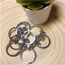 Elite Anahtarlık Aparatı Zincirli Halka Gümüş 2.5 cm 10 Adet 1 Adet