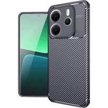 Newface Xiaomi Redmi Note 14 4g Kılıf Auto Focus Karbon Kapak - Lacivert