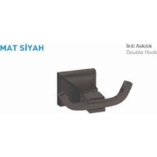 Mesa Teknik Galya Mat Siyah Ikili Askılık MESAGLS42011K