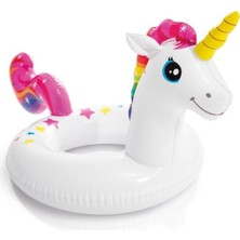 intex Elite Şişme Unicorn Simit-Çocuk Unicorn Simit-Şişme Tek Boynuzlu At Simit-Unicorn Figürlü Simit 107X58 Cm. 1 Adet