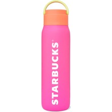 Starbucks Pembe Turuncu Su Şişesi Suluk Matara 710ML