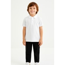 Erkek Çocuk Polo Yaka Basic Kısa Kollu Okul Tişört AK-6050