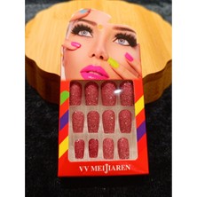 Monalisa Home Lüks Simli Figürlü Takma Tırnak