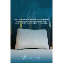 Lüx Bombeli Boyun Destekli Ortopedik Yastık; Anti-Aging Visco Yastık 57X42X13/11 Yeşil