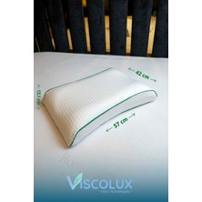 Lüx Bombeli Boyun Destekli Ortopedik Yastık; Anti-Aging Visco Yastık 57X42X13/11 Yeşil