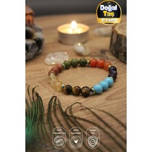 Balance Flow 7 Çakra Doğal Taş Tasarım Esnek Unisex Bileklik