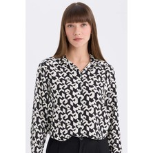 DeFacto Regular Fit Desenli Uzun Kollu Gömlek I8266AZ25SP